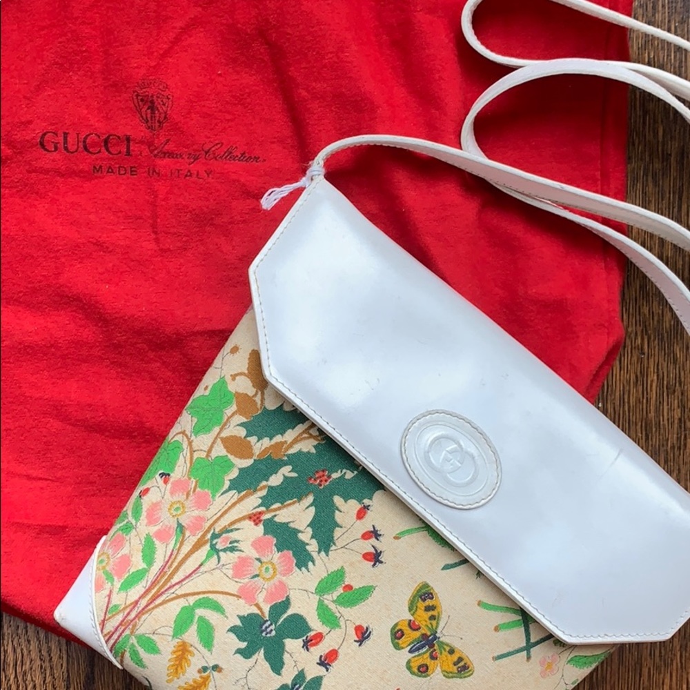 GUCCI Vintage Floral Crossbody Purse